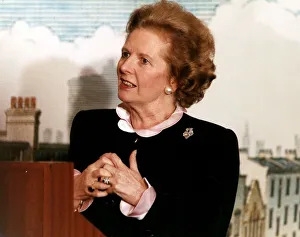 Prime Minister Margaret Thatcher at The London Foundry in Blackfriars October 1989