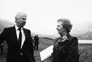 00683 Collection: Prime Minister Margaret Thatcher with Peter Walker Welsh Secretary seen here in