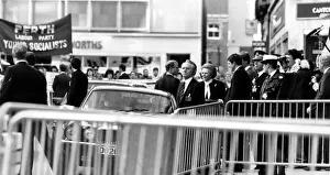 Prime Minister Margaret Thatcher pictured leaving 1987 Scottish Conservative Party
