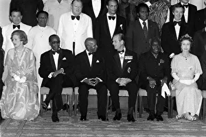 World Leaders Prints: Prime Minister Margaret Thatcher seated with Queen Elizabeth IIand Prince Philip in