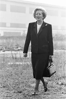 Prime Minister Margaret Thatcher seen here at what remains of the Head Wrightson works in