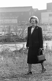 00647 Prints: Prime Minister Margaret Thatcher seen here at what remains of the Head Wrightson works in
