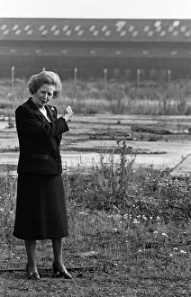Prime Minister Margaret Thatcher seen here at what remains of the Head Wrightson works in