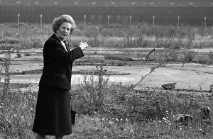 Prime Minister Margaret Thatcher seen here at what remains of the Head Wrightson works in