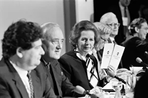 Prime Minister Margaret Thatcher unveils the Tory Party Manifesto for the 1987 General