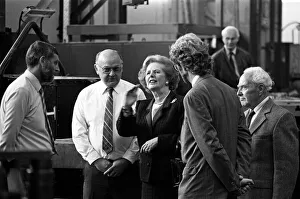 Prime Minister Margaret Thatcher visits Harker and Son at Stockton. 12th September 1987
