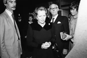 Terrorism Prints: Prime Minister Margaret Thatcher visits victims of the Harrods IRA bomb in hospital