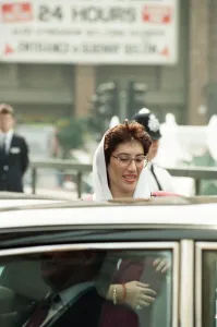01292 Prints: Prime Minister of Pakistan Benazir Bhutto during her visit to London. 6th July 1989