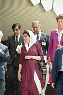 01292 Prints: Prime Minister of Pakistan Benazir Bhutto during her visit to London. 6th July 1989