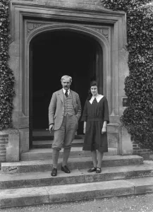 Prime Minister Ramsay MacDonald and his daughter Joan seen here at Chequers