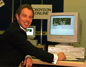 Prime Minister Tony Blair MP April 1998 launches a 10 Downing Street website as