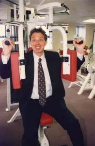 00005 Prints: Prime Minister Tony Blair using the gym equipment at the opening of the West Benwell