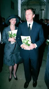 00186 Prints: Prime Minister Tony Blair and his wife Cherie leave St Brides Church in Fleet Street