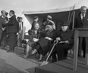 University Prints: Former Prime Minister Winston Churchill and his wife Clementine seen here before