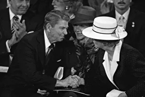 Prime Minster Margaret Thatcher and President of the United States Ronald Reagan