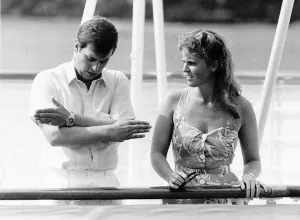 Prince Andrew Duke of York with his new wife Sarah Ferguson on their honeymoon