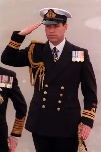 Prince Andrew inspects Sea Scouts at Trafalgar Square during the annual
