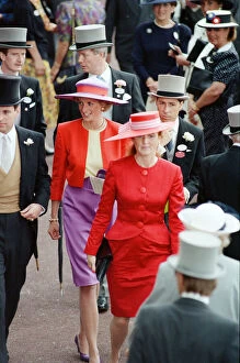 Sporting Collection: Prince Andrew, Princess Diana, Viscount Linley and Sarah Ferguson