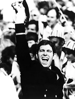 Prince Andrew returns from the Falklands War aboard HMS Invincible September 1982