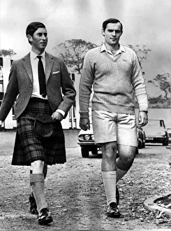 00185 Prints: Prince Charles 1970 Gordonstoun school visit to read lesson at memorial service for