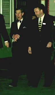 Prince Charles arrives at Hampton Court station Nov 1998 to depart aboard the royal