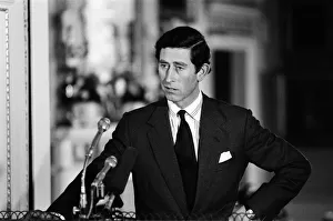 01384 Prints: Prince Charles attends the Mountbatten Trust press conference at Broadlands, Hampshire