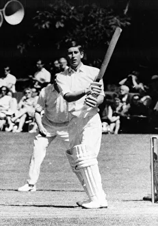 00200 Prints: Prince Charles batting at charity cricket match on Lord Brabournes Estate, July 1968