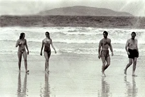 Prince Charles on the beach with friends in Australia, March 1979