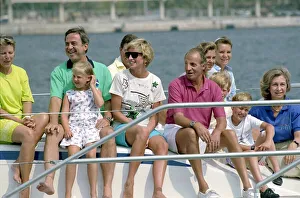 Prince Charles and Diana, Princess of Wales enjoy a summer holiday in Majorca with their