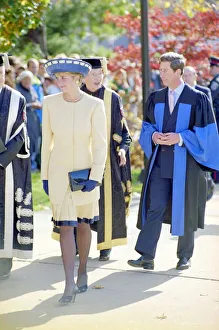 Prince Charles and Diana Princess of Wales at Queens University in Kingston