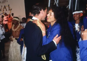 Prince Charles at Edinburgh Arts Festival Scotland dancing with Mereana Tarula from