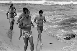 Prince Charles enjoying some time at the beach during his visit to Australia. March 1979