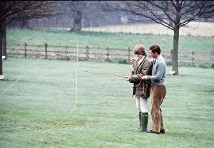 Prince Charles fly fishing with Caroline Worsley at the Royal Windsor Horse Show