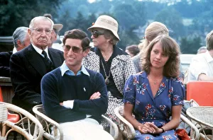 Prince Charles with girlfriend Sabrina Guinness at Cowdray Park August 1979