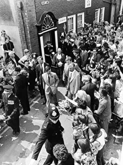 Cleveland Prints: Prince Charles is greeted by large crowds after visiting Captain Cook
