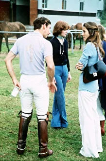 Prince Charles with Lady Sarah Spencer (blue jeans) and Mrs H