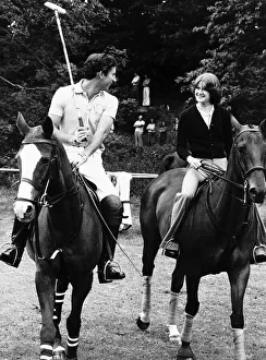 Prince Charles With Lady Sarah Spencer At A Polo Game At Cowdrey Park July 1977