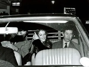 Girlfriend Prints: Prince Charles leaving the Apollo Theatre with Penelope Eastwood after the show of