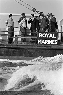 Coast Prints: Prince Charles makes a parachute jump off the Dorset coast during his training as an RAF