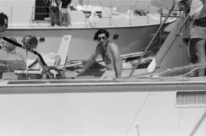 01384 Prints: Prince Charles marlin fishing near Rottnest Island in Australia. March 1979