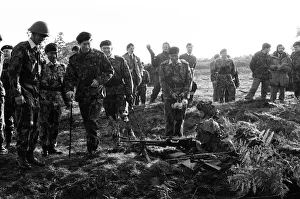 Prince Charles meets Gurkhas and watches army demonstrations at Stanford, Norfolk
