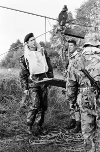 01385 Prints: Prince Charles meets Gurkhas and watches army demonstrations at Stanford, Norfolk