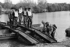 01385 Prints: Prince Charles meets Gurkhas and watches army demonstrations at Stanford, Norfolk