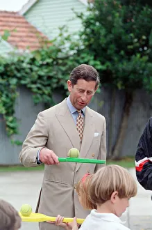Overseas Prints: Prince Charles pictured during a visit to Fendalton Primary School, Christchurch