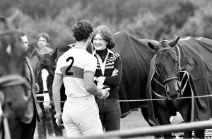 Prince Charles. Polo at Windsor with girlfriend Lady Sarah Spencer