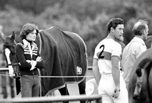 Prince Charles. Polo at Windsor with girlfriend Lady Sarah Spencer