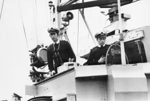 Prince Charles, The Prince of Wales on board HMS Bronington 29 October 1976