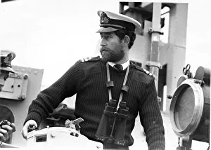 Prince Charles, The Prince of Wales on board HMS Bronington arriving at Cardiff Docks