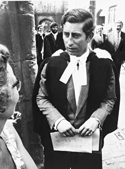 Prince Charles, Prince of Wales at Cambridge University to collect his MA degree