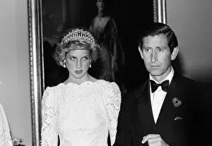 Images Dated 11th November 1985: Prince Charles, Prince of Wales and Diana, Princess of Wales at the British